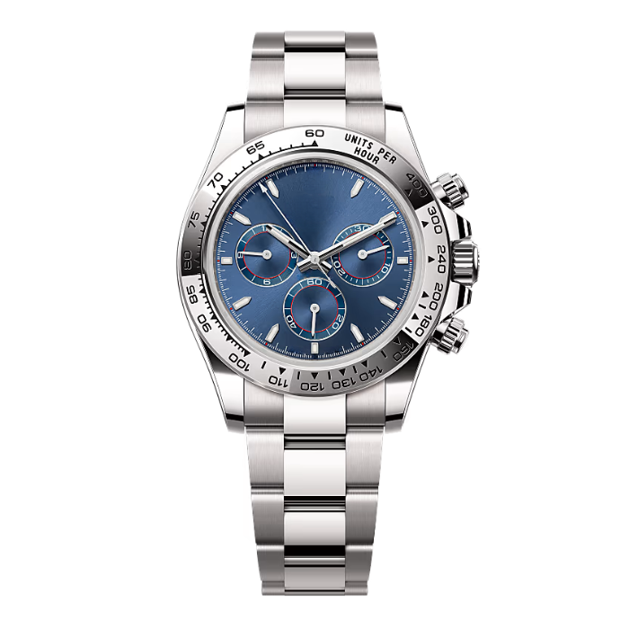Chronograph 40 – Blue Dial | Silver Tone Bracelet & Tachymeter Bezel