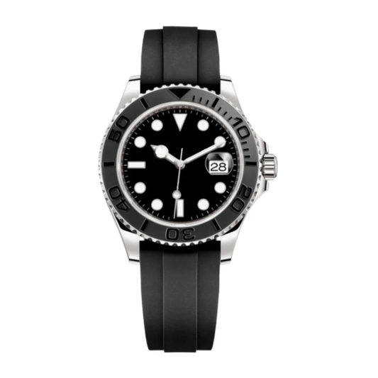 Sport 42 – Black Dial | Rubber Strap & Matte Ceramic Bezel