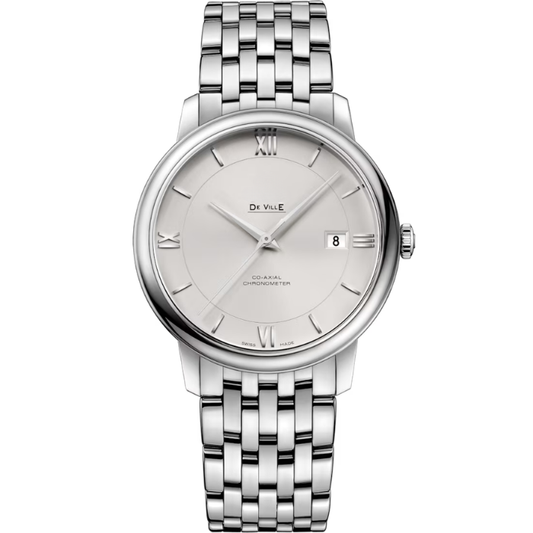 De Ville Prestige Co-Axial Chronometer Silver and Grey Dial