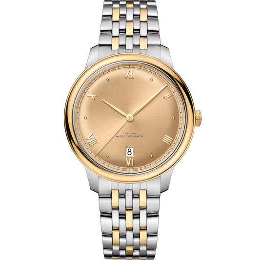 De Ville Prestige Co-Axial Master Chronometer Silver and Gold Dial